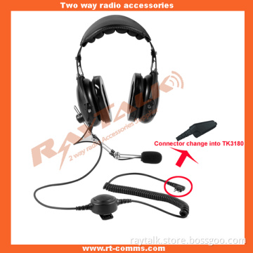 Over Head Version Noise Cancelling Headset for Kenwood Radio Communication